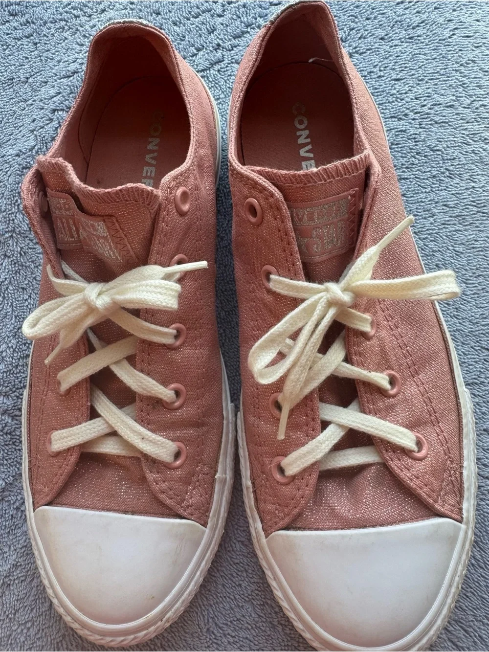 Converse Kids Dusty Pink Low-Top Canvas Sneakers